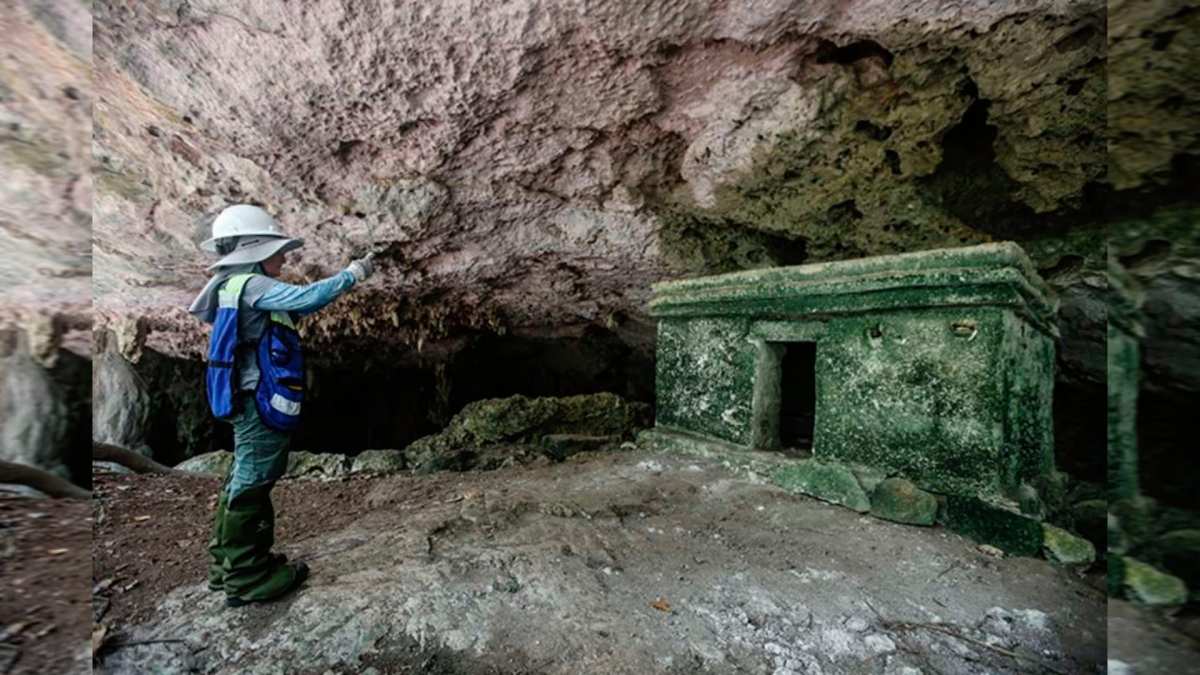 Destaca el INAH hallazgo en una gruta ubicada en el tramo 5 del Tren Maya